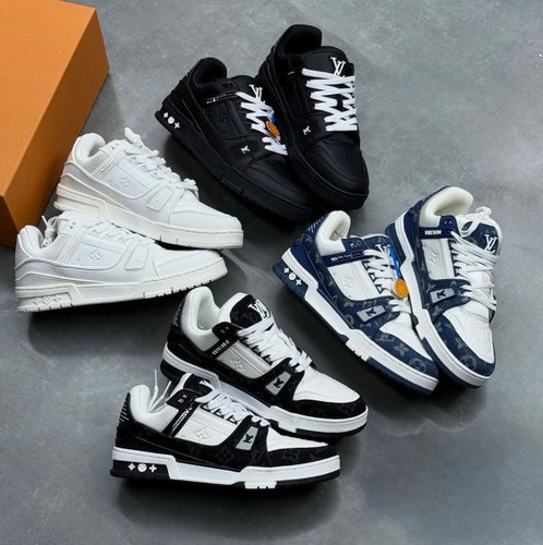 کتونی لویی ویتون ترینر کیفیت مستر || Louis Vuitton Trainer Black White